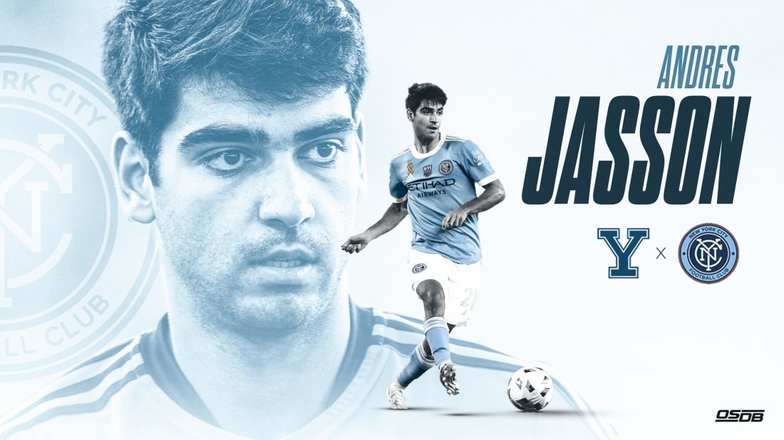 NYCFC’s Andres Jasson is majoring in soccer and studying.